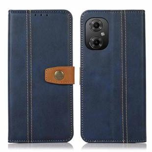 For Xiaomi Poco M4 5G / M5 5G / 4G Stitching Thread Calf Texture Leather Phone Case(Blue)