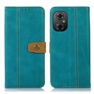 For Xiaomi Poco M4 5G / M5 5G / 4G Stitching Thread Calf Texture Leather Phone Case(Light Green)