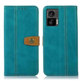 For Motorola Edge 30 Neo 5G Stitching Thread Calf Texture Leather Phone Case(Light Green)