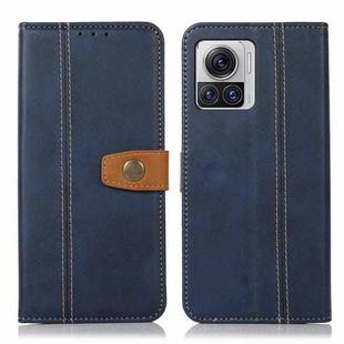 For Motorola Edge 30 Ultra 5G / Moto X30 Pro 5G Stitching Thread Calf Texture Leather Phone Case(Blue)