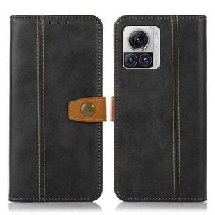 For Motorola Edge 30 Ultra 5G / Moto X30 Pro 5G Stitching Thread Calf Texture Leather Phone Case(Black)