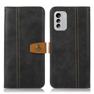 For Nokia G60 5G Stitching Thread Calf Texture Leather Phone Case(Black)