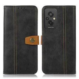 For Xiaomi Redmi 11 Prime 4G Stitching Thread Calf Texture Leather Phone Case(Black)