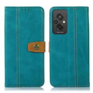 For Xiaomi Redmi 11 Prime 4G Stitching Thread Calf Texture Leather Phone Case(Light Green)