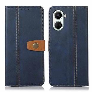 For Huawei nova 10 SE 4G Stitching Thread Calf Texture Leather Phone Case(Blue)