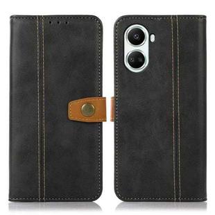 For Huawei nova 10 SE 4G Stitching Thread Calf Texture Leather Phone Case(Black)