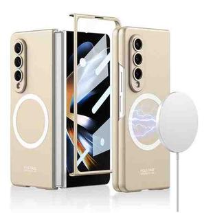 For Samsung Galaxy Z Fold4 GKK MagSafe Ultrathin Integrated Shockproof Protective Phone Case(Gold)