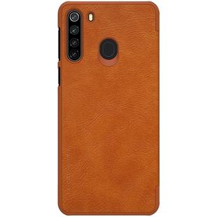 For Galaxy A21 NILLKIN QIN Series Crazy Horse Texture Horizontal Flip Leather Case With Card Slot(Brown)