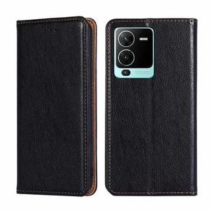 For vivo V25 Pro 5G Gloss Oil Solid Color Magnetic Leather Phone Case(Black)