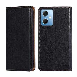 For Xiaomi Redmi Note 12 China Gloss Oil Solid Color Magnetic Leather Phone Case(Black)