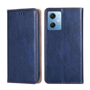 For Xiaomi Redmi Note 12 China Gloss Oil Solid Color Magnetic Leather Phone Case(Blue)
