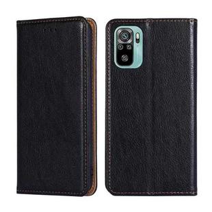 For Xiaomi Poco M5s 4G/Redmi Note 11 SE India Gloss Oil Solid Color Magnetic Leather Phone Case(Black)