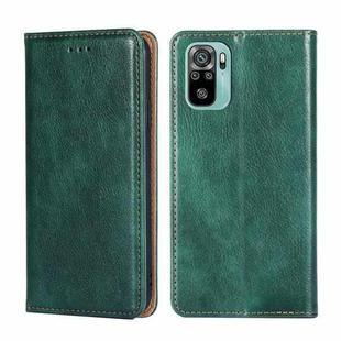 For Xiaomi Poco M5s 4G/Redmi Note 11 SE India Gloss Oil Solid Color Magnetic Leather Phone Case(Green)