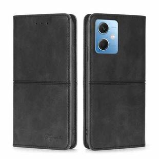 For Xiaomi Redmi Note 12 China Cow Texture Magnetic Leather Phone Case(Black)