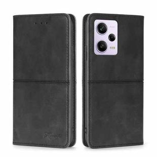 For Xiaomi Redmi Note 12 Pro 5G China Cow Texture Magnetic Leather Phone Case(Black)