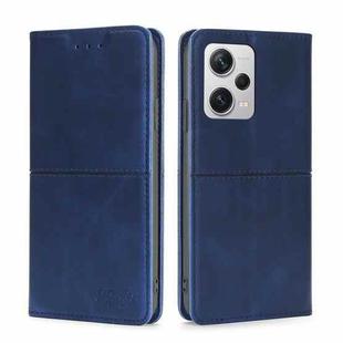 For Xiaomi Redmi Note 12 Pro+ China Cow Texture Magnetic Leather Phone Case(Blue)