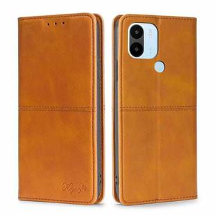 For Xiaomi Redmi A1+ 4G Cow Texture Magnetic Leather Phone Case(Light Brown)