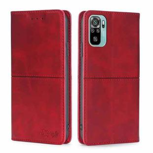 For Xiaomi Poco M5s 4G/Redmi Note 11 SE India Cow Texture Magnetic Leather Phone Case(Red)