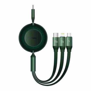 Baseus Bright Mirror 3 in 1 USB-C / Type-C 100W Telescopic Data Cable, Length: 1.2m(Dark Green)