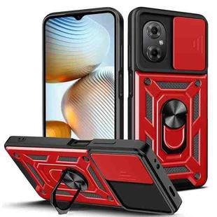 For Xiaomi Poco M4 5G Sliding Camshield Phone Case(Red)