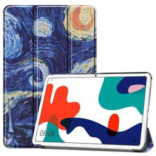 For Huawei MatePad 10.4 inch Painted Pattern Anti-fall Horizontal Flip Tablet PC Protective Leather Case with Bracket(Starry Sky)