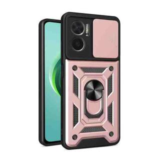 For Xiaomi Redmi 10 5G Sliding Camera Design TPU + PC Phone Case(Rose Gold)