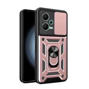 For Xiaomi Redmi Note 12 5G Global / Poco X5 Sliding Camera Design TPU + PC Phone Case(Rose Gold)