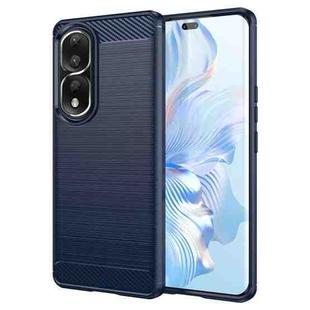 For Honor 80 Pro 5G Brushed Texture Carbon Fiber TPU Phone Case(Blue)