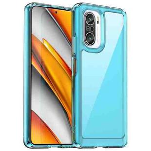 For Xiaomi Poco F3 Candy Series TPU Phone Case(Transparent Blue)