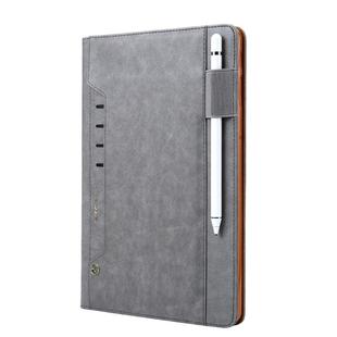For Galaxy Tab A10.1 2019/T510 CMai2 Tmall Kaka Litchi Texture Horizontal Flip Leather Case with Holder & Card Slot & Photo Frame & Pen Slot(Grey)