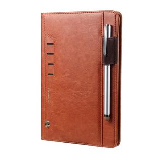 For iPad 10.2 CMai2 Tmall Kaka Litchi Texture Horizontal Flip Leather Case with Holder & Card Slot & Photo Frame & Pen Slot(Brown)