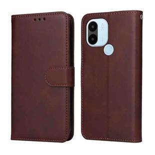 For Xiaomi Redmi A1+ Classic Calf Texture Flip Leather Case(Brown)