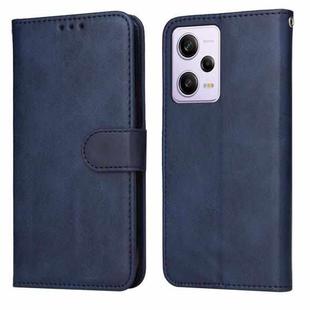 For Xiaomi Redmi Note 12 Pro 5G China Classic Calf Texture Flip Leather Case(Blue)