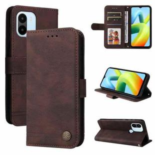 For Xiaomi Redmi A1+ Skin Feel Life Tree Metal Button Leather Phone Case(Brown)
