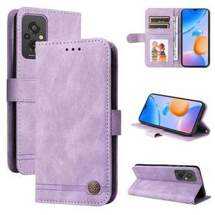 For Xiaomi Redmi 11 Prime 4G Skin Feel Life Tree Metal Button Leather Phone Case(Purple)