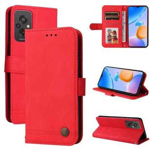 For Xiaomi Redmi 11 Prime 4G Skin Feel Life Tree Metal Button Leather Phone Case(Red)