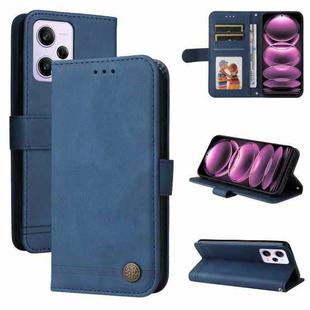 For Xiaomi Redmi Note 12 Pro+ China Skin Feel Life Tree Metal Button Leather Phone Case(Blue)