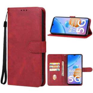 For Xiaomi Redmi 11 Prime 5G Leather Phone Case(Red)