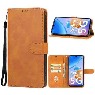 For Xiaomi Redmi 11 Prime 5G Leather Phone Case(Brown)