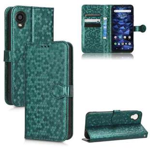 For Kyocera Digno BX2 Honeycomb Dot Texture Leather Phone Case(Green)