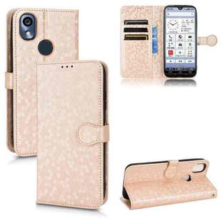 For Kyocera KY-51B Honeycomb Dot Texture Leather Phone Case(Gold)