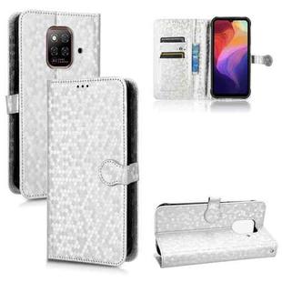 For Ulefone Power Armor 14 / Armor 14 Pro Honeycomb Dot Texture Leather Phone Case(Silver)