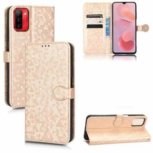 For Ulefone Note 12P Honeycomb Dot Texture Leather Phone Case(Gold)