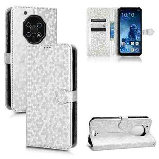 For Oukitel WP13 Honeycomb Dot Texture Leather Phone Case(Silver)