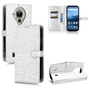 For Oukitel WP16 Honeycomb Dot Texture Leather Phone Case(Silver)