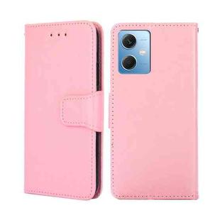 For Xiaomi Redmi Note 12 China Crystal Texture Horizontal Flip Leather Phone Case(Pink)