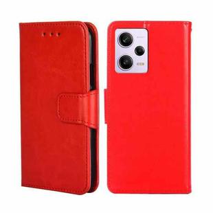 For Xiaomi Redmi Note 12 Pro 5G China Crystal Texture Horizontal Flip Leather Phone Case(Red)