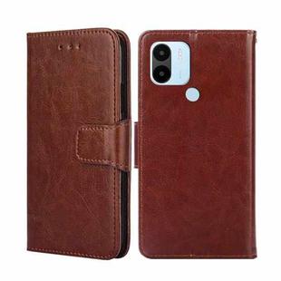 For Xiaomi Redmi A1+ 4G Crystal Texture Horizontal Flip Leather Phone Case(Brown)