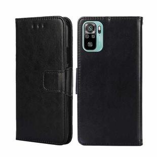 For Xiaomi Poco M5s 4G/Redmi Note 11 SE India Crystal Texture Horizontal Flip Leather Phone Case(Black)