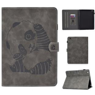 For iPad 2 / 3 / 4 Embossing Sewing Thread Horizontal Painted Flat Leather Case with Sleep Function & Pen Cover & Anti Skid Strip & Card Slot & Holder(Gray)